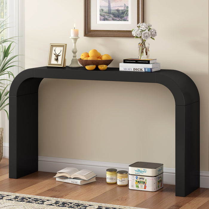 Olivia Table Console Moderne Minimaliste au Design Elegant, Noir