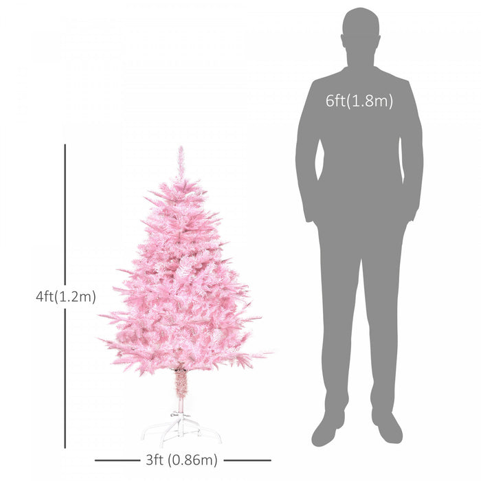 Homcom Arbre De Noel Artificiel De 4 Pieds Avec 341 Pointes De Branches