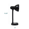 Remmer Gooseneck Desk Lamp, Onyx, 14.25"H | Remmer Lampe de bureau a col de cygne, Onyx, 14,25 po H