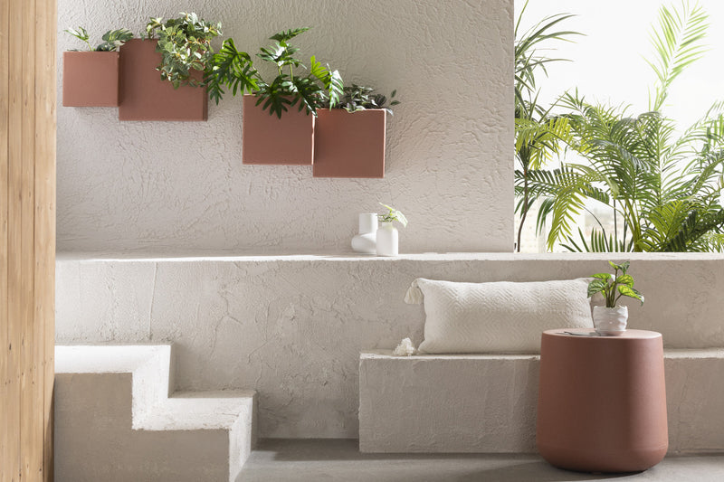 Ensemble 2 jardinières murales Dalya pour l'extérieur - Terra Cotta