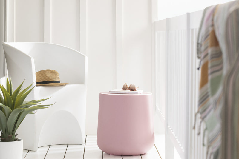Table de bout ronde Dalya pour l’extérieur - rose blush