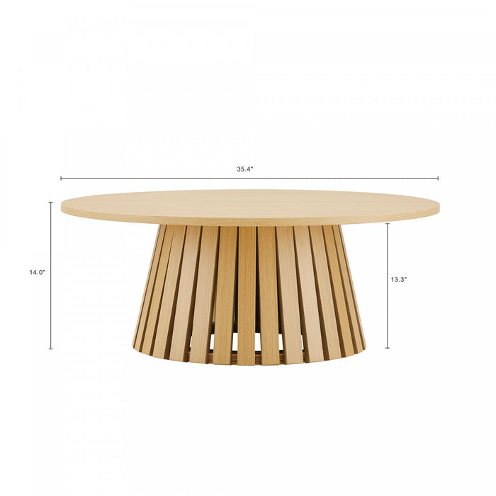 Ensemble de 2 tables Layla style scandinave moderne : table basse et table d’appoint en chene clair