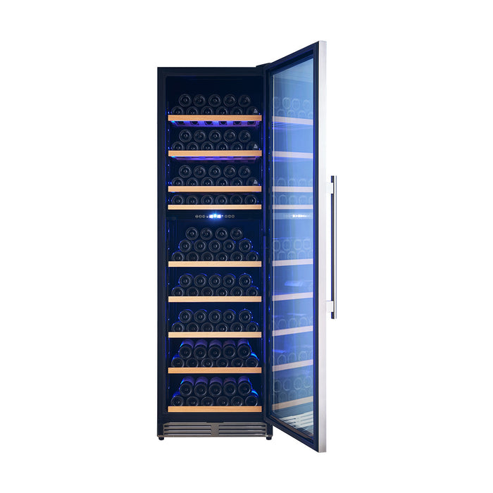 Refroidisseur a vin Avellino de 24 pouces a double zone, 16 pi³, en acier inoxydable -FWCDR6603-24S