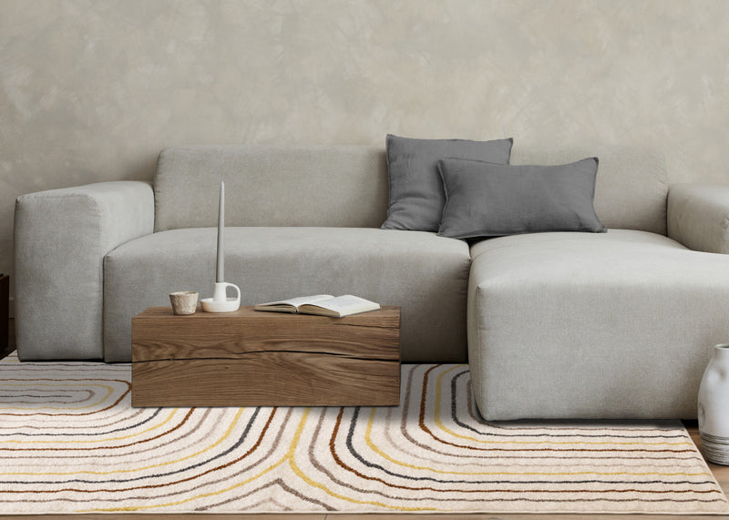 Carpette Marley multicolore à 2 arcs-en-ciel - 7 pi 10 po x 10 pi 6 po