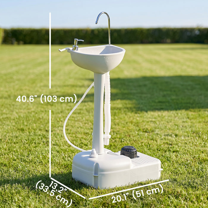 Evier de camping portable Kleankin avec station de lavage des mains et reservoir d'eau de 17 L