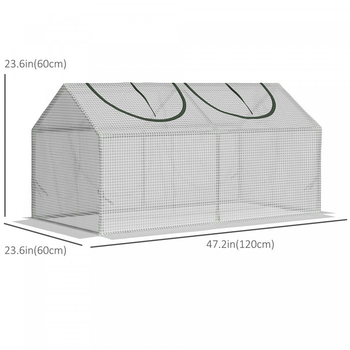 Outsunny 47\" X 24\" X 24\" Mini-serre Tunnel Portable Jardin Maison Chaude