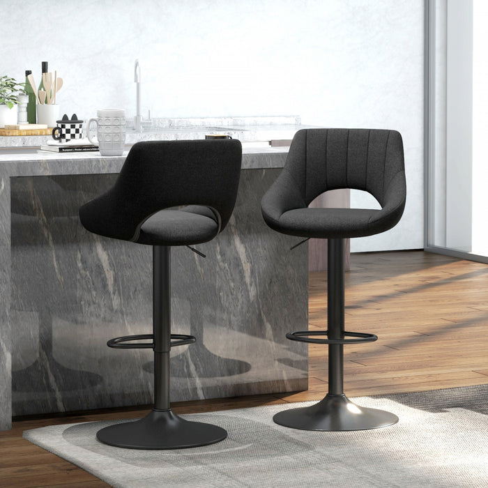 HOMCOM Tabourets de bar, chaises de bar pivotantes a hauteur reglable