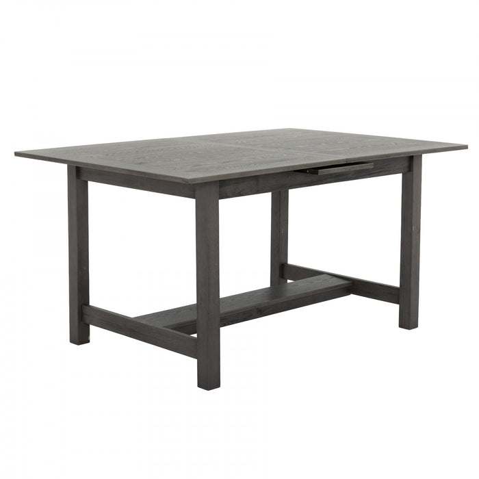Ensemble de salle a manger extensible Ashford 5 pieces en bois massif avec rallonge autorangeable (4 a 6 places)