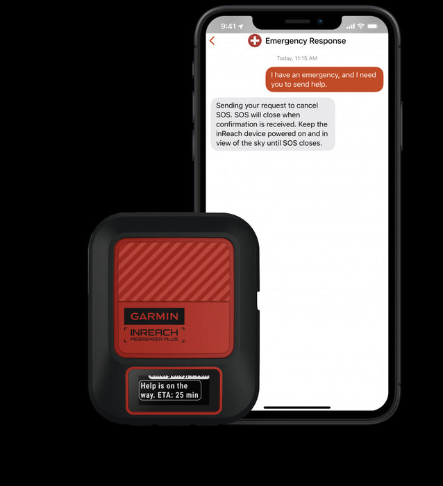 Garmin Inreach Messenger Plus Communicateur Satellite - Sos Sat Com Avec Personnel Disponible 24/7, Connecteur Mobile Personnel Satellite, Pas De Signal - Pas De Probleme
