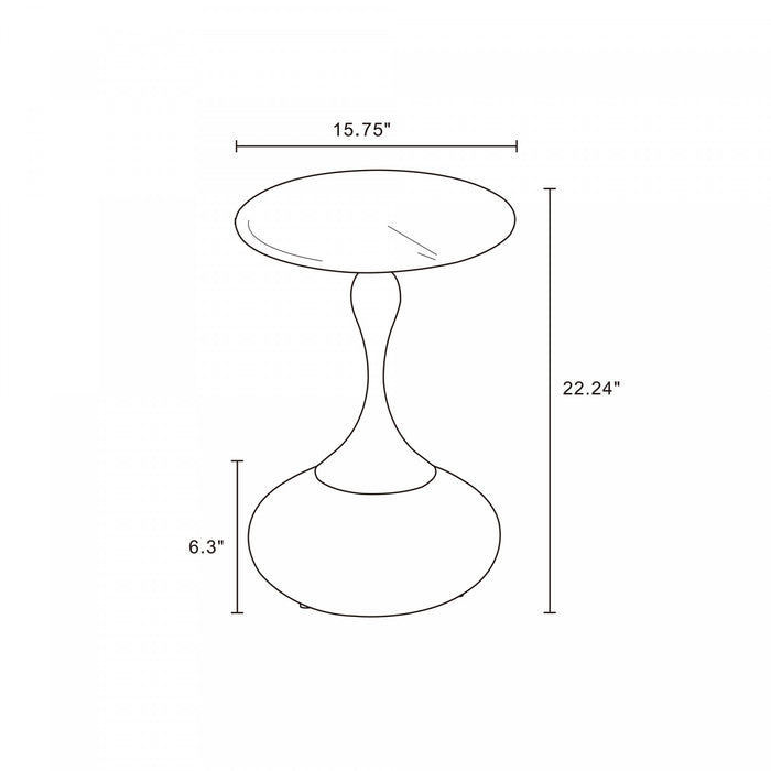 Table d’appoint Patchin moderne en brun et or – Lot de 2