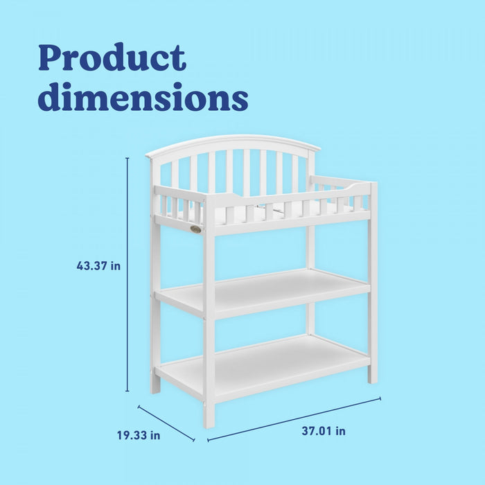 Table a langer Graco avec matelas a langer resistant a l’eau – Blanc