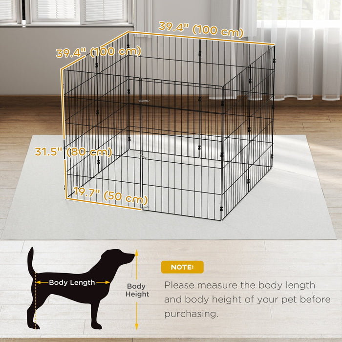 Parc a Chiens en Metal Extensible et Pliable pour Chiens de Petite et Moyenne Taille