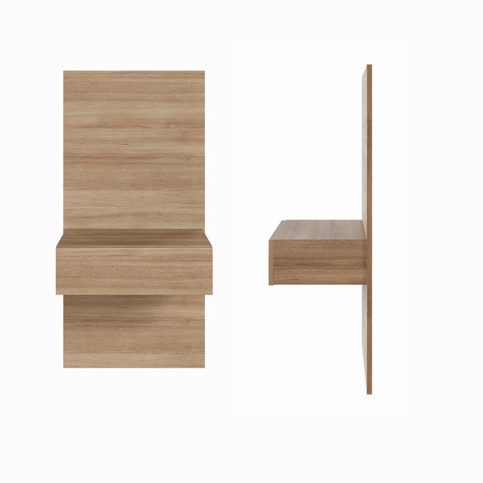 Ensemble 2 panneaux d’extension pour table de nuit flottante Milano Nordika - chêne brun