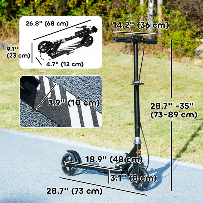 Qaba Trottinette Pour Enfants 3-6 Ans, Trottinettes Avec Roues Lumineuses