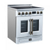 Forno Torino French Door 30 Inch White Induction Range, 4.32 cu.ft. - FFSIN0950-30WHT Electric Range | Cuisiniere a induction Torino de 30 po, blanche, avec portes francaises, 4,32 pi³ – FFSIN0950-30WHT