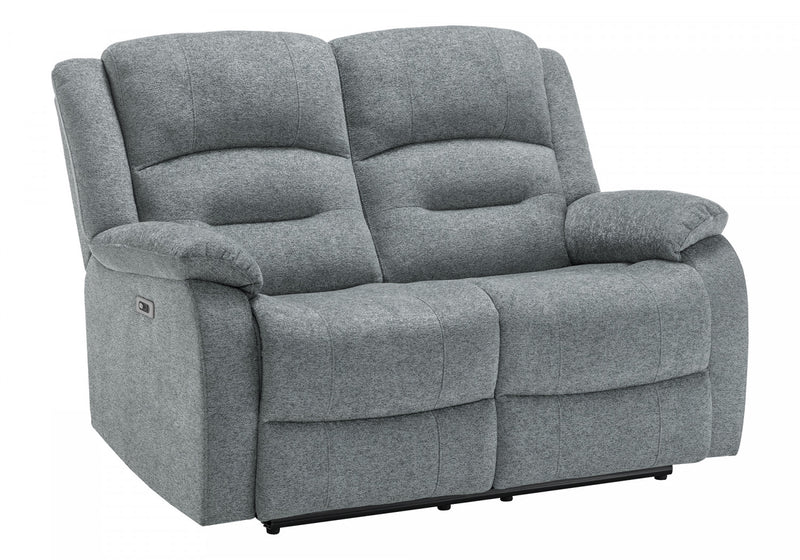 Petit Causeuse Rembourre 2 Places Inclinable Electrique, 50\"L, Port Usb Inclus,Tissu Bleu