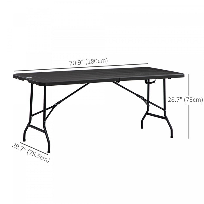 Outsunny Table De Patio Pliante Pour 6 Personnes