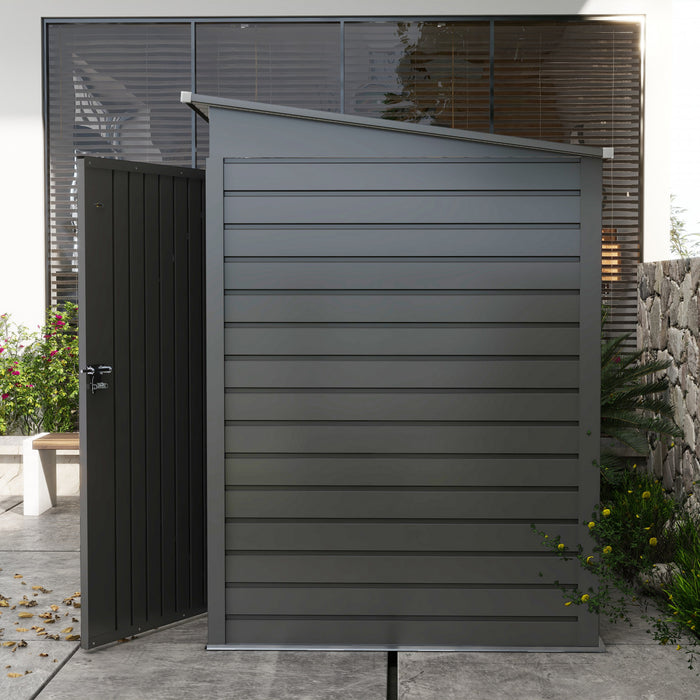 Outsunny Abri De Jardin En Metal Galvanise 6 X 4 Pieds Avec 2 Events