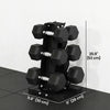 Soozier 120lbs Hex Dumbbell Weight Set with Vertical Rack for Home Gym