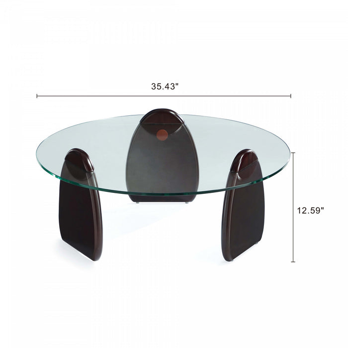 Ensemble moderne et glamour Artesia de 2 tables : table basse et table d’appoint en noyer