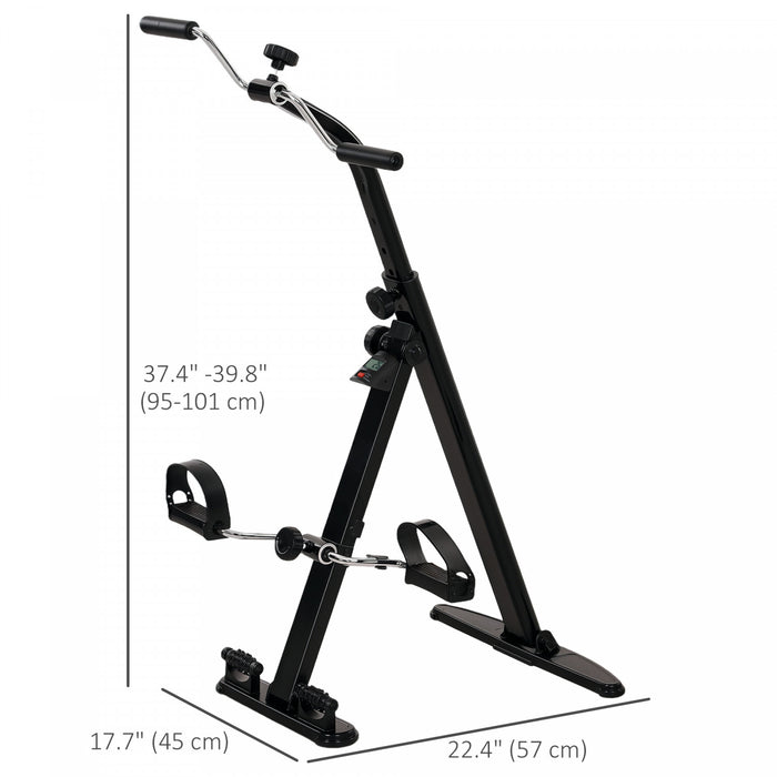 Soozier Velo D'exercice Pliable Pour Jambes Avec Moniteur Lcd