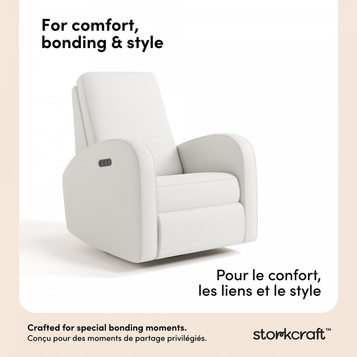 Storkcraft Santa Monica Fauteuil inclinable electrique - Tressage ivoire