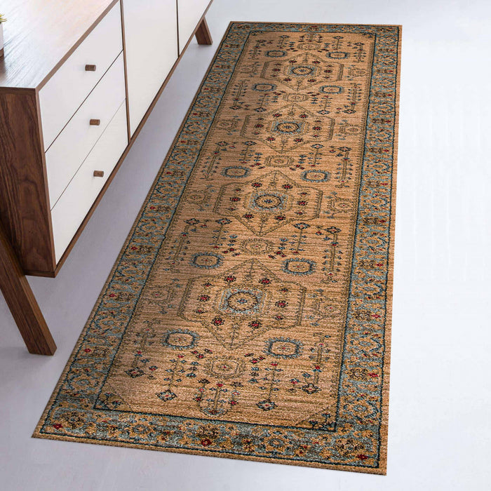 Tapis Traditionnel Lynda 2'3\" x 7'6\" en Ivoire