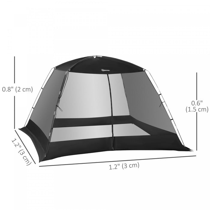 Outsunny Tente Moustiquaire 10 X 10 Pi, Abri Moustiquaire Exterieur, Noir