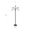 Skye 5 Light Adjustable Gooseneck Floor Lamp, Black & White, 67"H | Skye Lampadaire a 5 lumieres avec cols de cygne reglables, Noir et Blanc, 67 po H