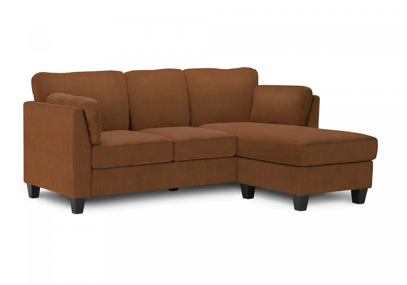 Canape Chaise Longue Rembourre, Tissu Rouille, Moderne, Contemporain