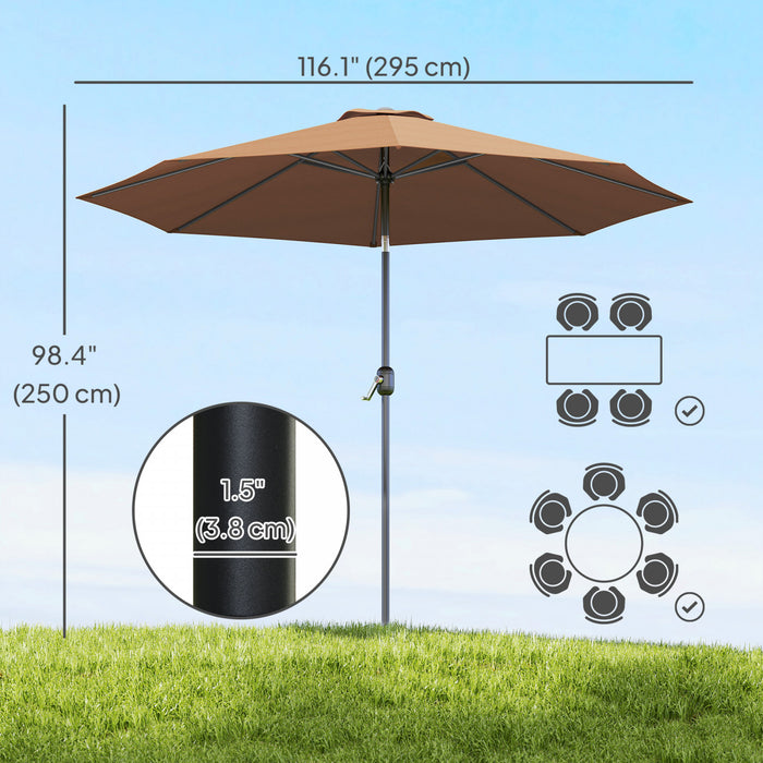 Outsunny Parasol Marron
