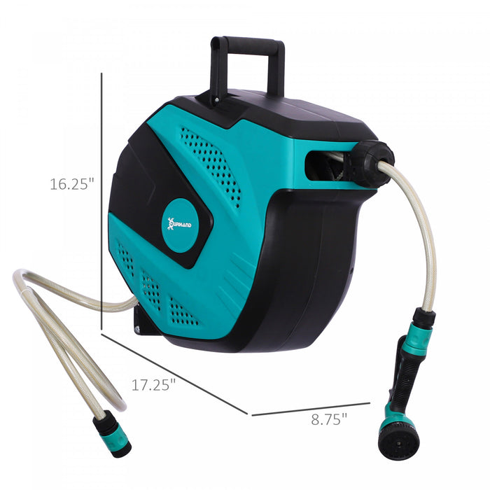 Outsunny Enrouleur de tuyau d'arrosage retractable