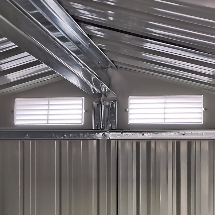 Outsunny Abri De Jardin En Metal 5pi X 4pi Avec Aerations Superieures