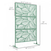 Outsunny Metal Privacy Screen W/ Vis D’expansion Diviseur, Feuille