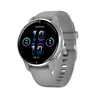 Montre Connectee Garmin Venu® 2 Plus - Suivi De Fitness, Lunette En Acier Inoxydable Argente Avec Boitier Gris Poudre