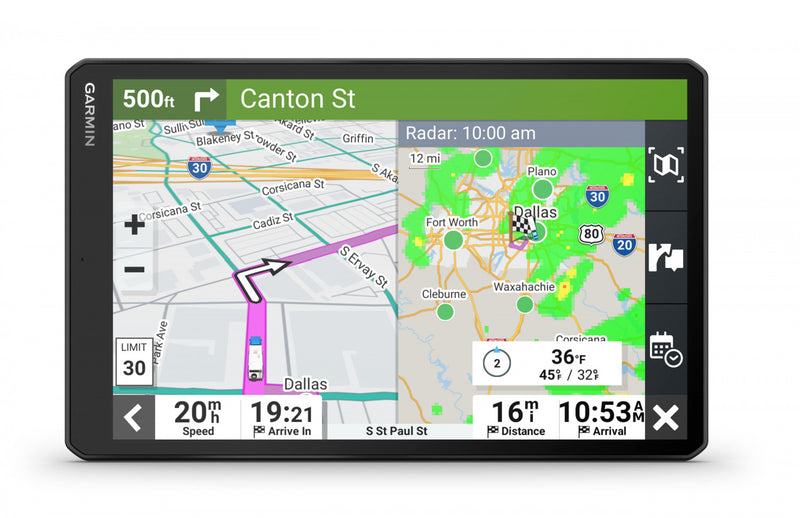 Garmin Rv 1095, Gps Navigateur Rv 10\" - Itineraires Personnalises Et Avertissements Routiers Avec Ecran Ips Large De 10\"
