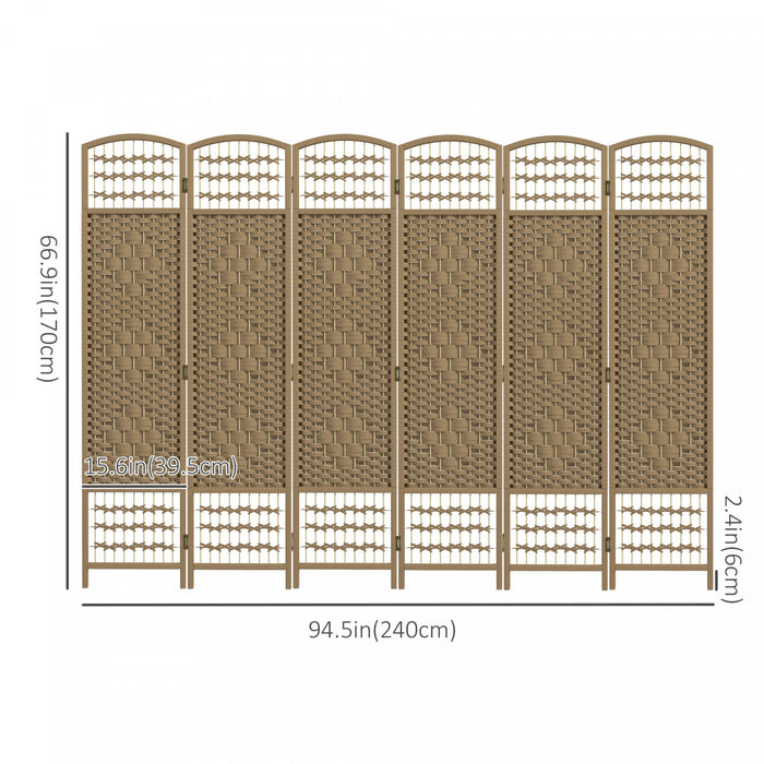 HOMCOM Panneau de separation de piece pliable a 6 panneaux 5,6 pi