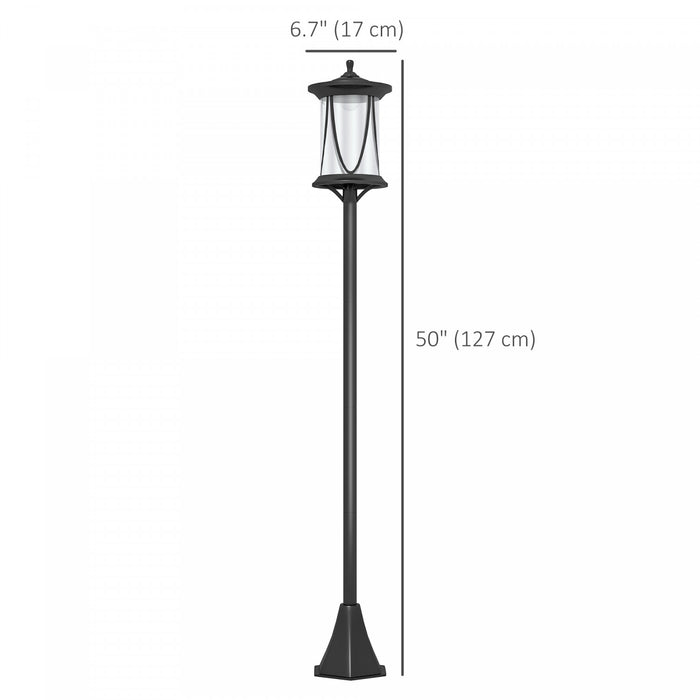 Outsunny Lampadaire Solaire De 50 po, Lampadaire Exterieur A Led Ip44