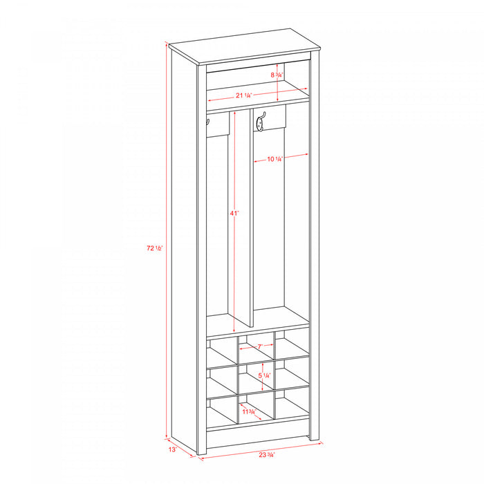 Meuble gagne-place pour organiser l’entrée avec rangement pour chaussures - blanc