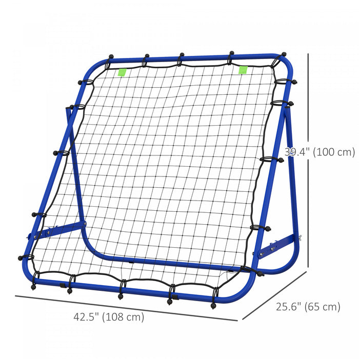 Soozier Filet Rebondisseur pour Volleyball et Football, Reglable, Bleu