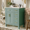 Savannah 30 Inch Bathroom Vanity with Ceramic Sink and Spacious Storage Cabinet, Light Green | Savannah Meuble de salle de bain 30 pouces avec vasque en ceramique et armoire de rangement spacieux, Vert clair