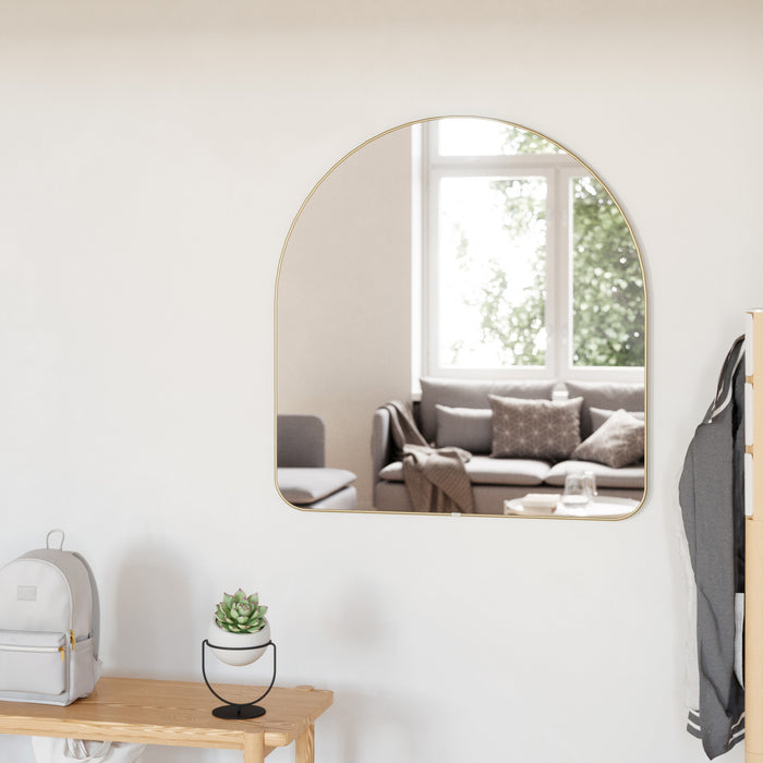 Miroir arqué de Umbra de 34 po x 36 po - laiton