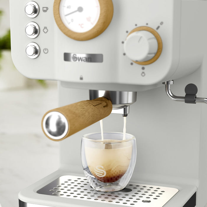 Machine à espresso Swan à pompe de style nordique - SK22111WHTN
