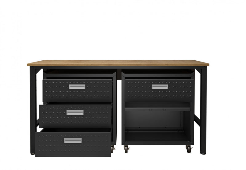 Ensemble de garage moderne Fortress 3 pieces en gris charbon