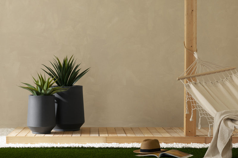 Cache-pot Dalya 16 po - gris foncé