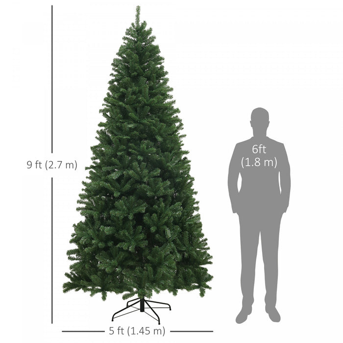 Homcom Sapin De Noel Artificiel De 9 Pieds Avec Ouverture Automatique, Vert