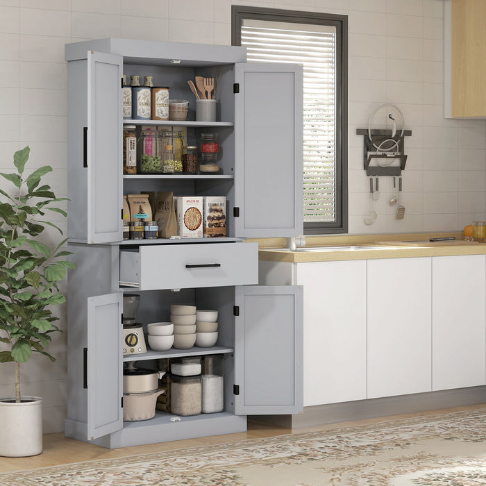 HOMCOM Armoire de rangement de cuisine pour garde-manger de 72 po de haut