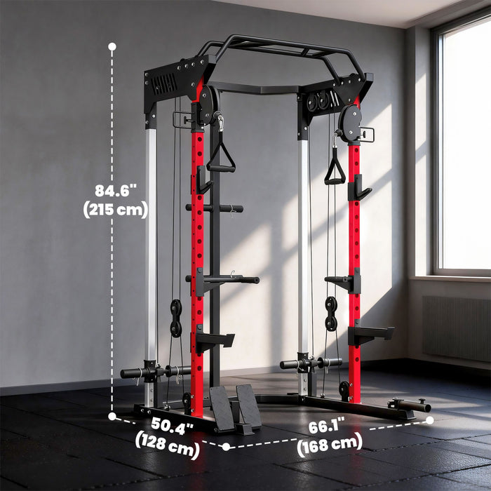 Soozier Cage a Squat avec Systeme de Poulies Reglables