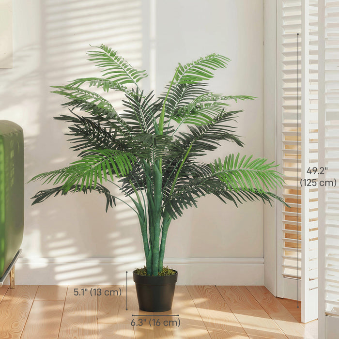 Outsunny Palmier Tropical Artificiel de 125 cm avec Feuilles Realistes
