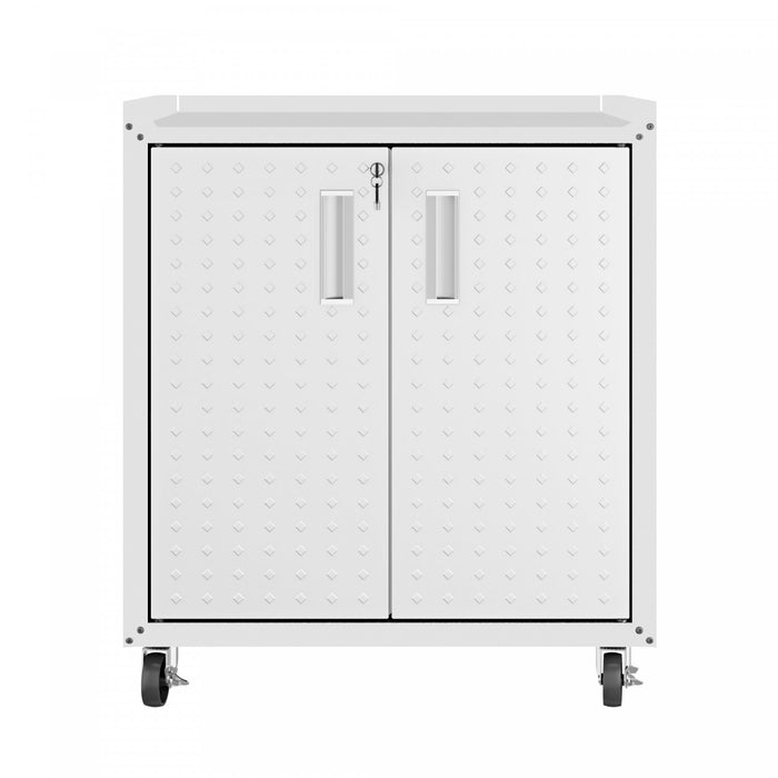 Ensemble de garage moderne Fortress 3 pieces en blanc